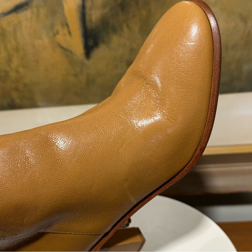 🌸TORY BURCH🌸 Brooke Stamped Heel Leather Bootie Size: 10.5 - Picture 13 of 16
